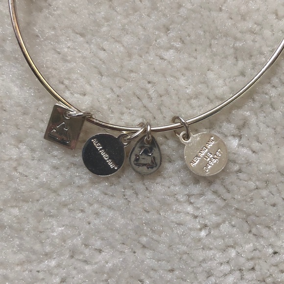 Alex and Ani Silver Bracelet with charm - Picture 5 of 5